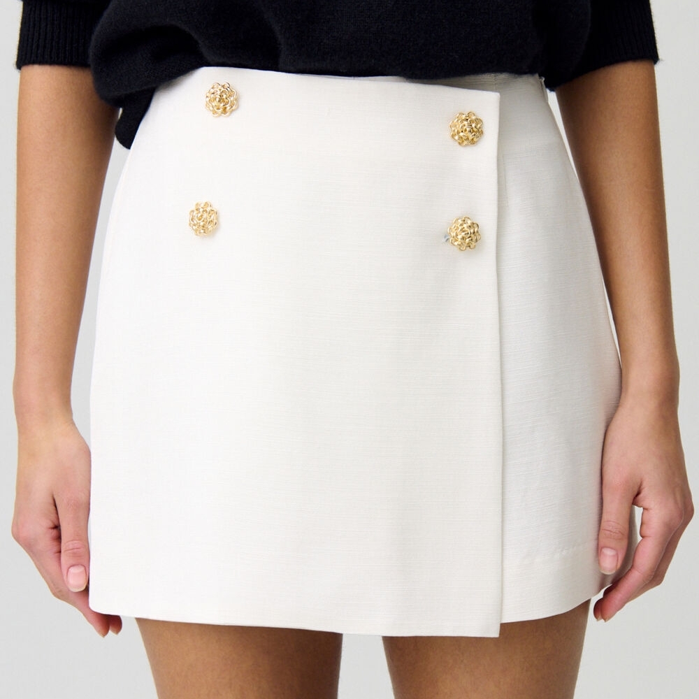 $295 Claudie Pierlot Chic Mini Skirt Skort Size Small EU 36 LIKE NEW